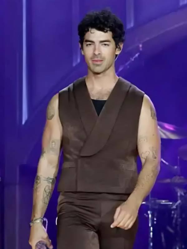 Joe Jonas Hometown Tour 2025 Brown Vest USA Jackets