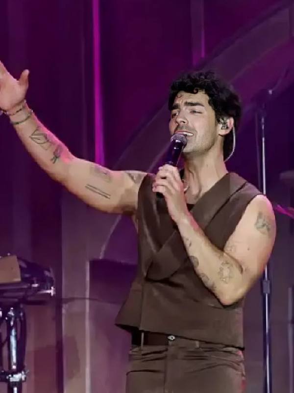 Joe Jonas Hometown Tour 2025 Brown Vest USA Jackets