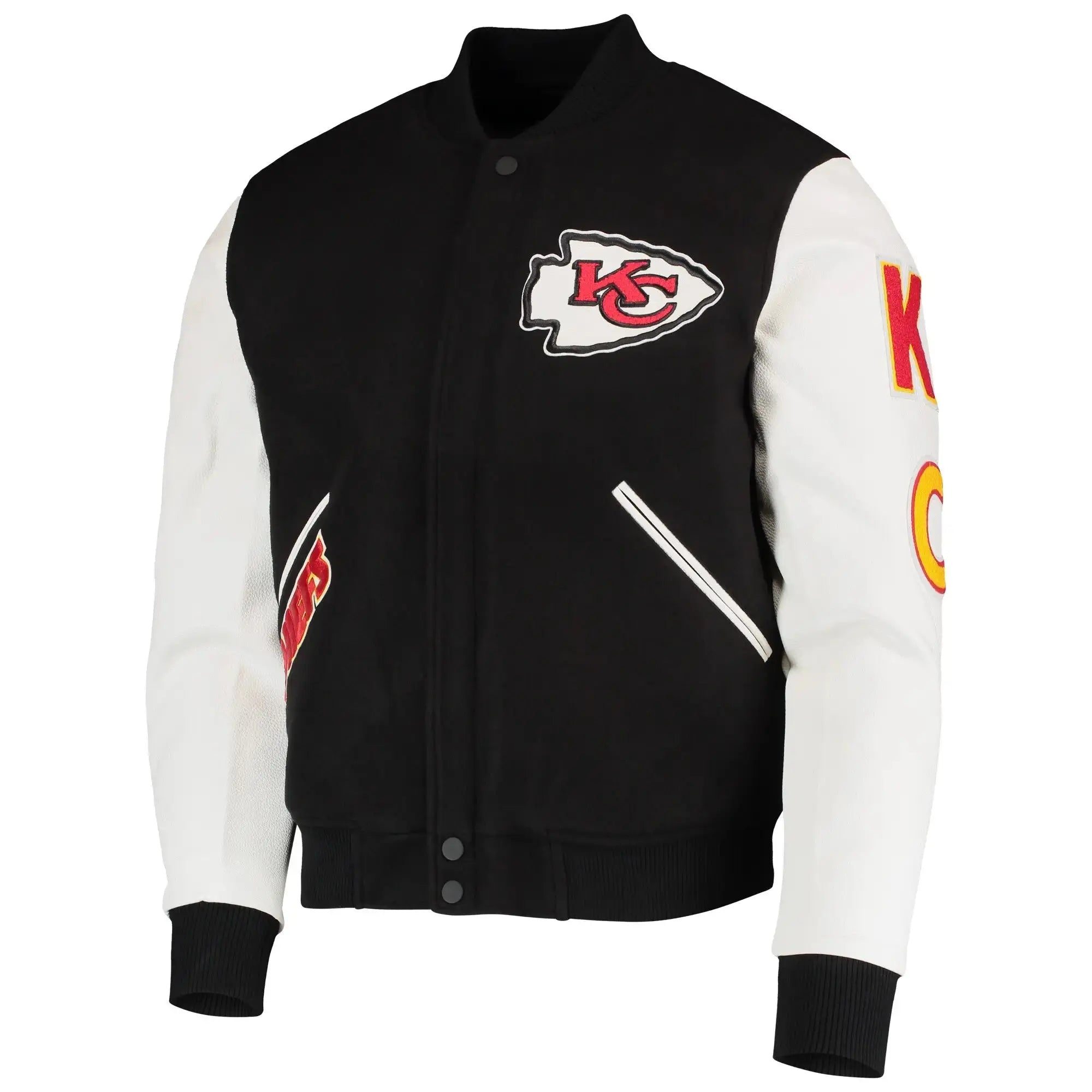 Kansas City Chiefs Black and White Varsity Jacket USA Jackets
