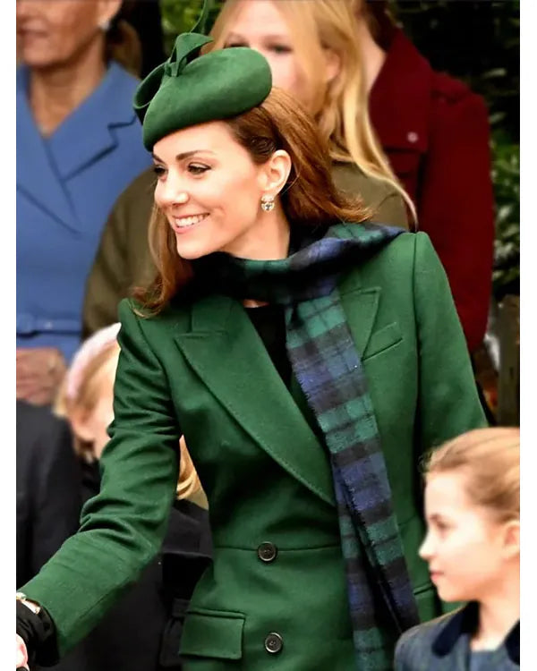 Kate Middleton Green Long Coat USA Jackets