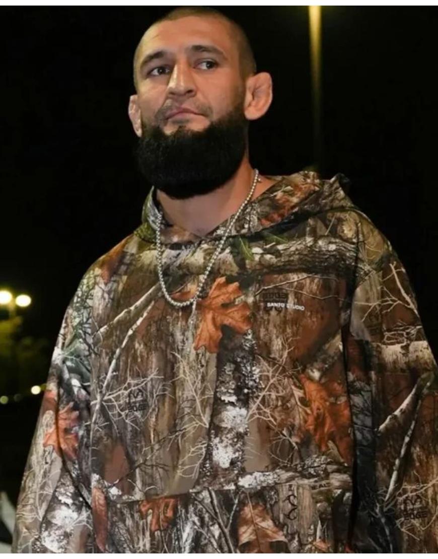 Khamzat Chimaev UFC 319 Camo Hoodie USA Jackets