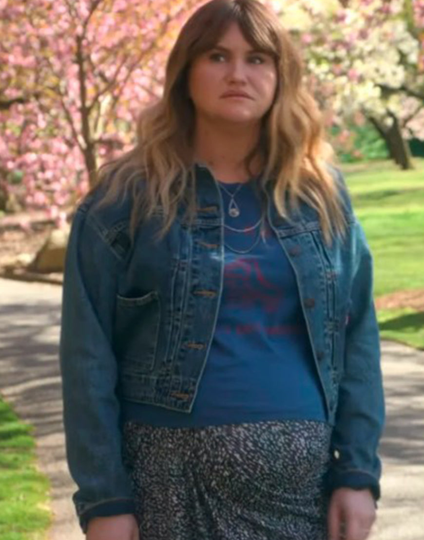 Kinda Pregnant 2025 Jillian Bell Denim Jacket USA Jackets