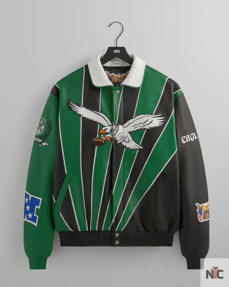 Kith & Jeff Hamilton for the NFL: Eagles Leather Varsity Jacket USA Jackets