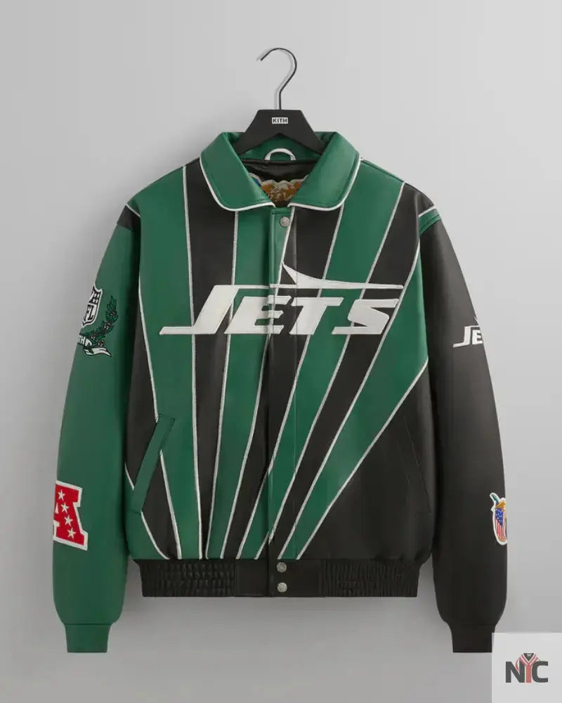 Kith & Jeff Hamilton for the NFL: Jets Leather Varsity Jacket USA Jackets