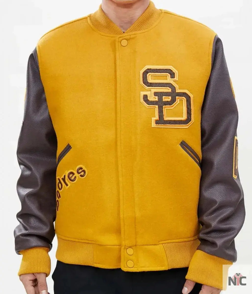 Logo San Diego Padres Full-Zip Varsity Jacket USA Jackets