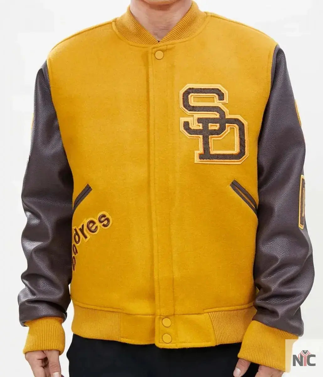 Logo San Diego Padres Full-Zip Varsity Jacket USA Jackets