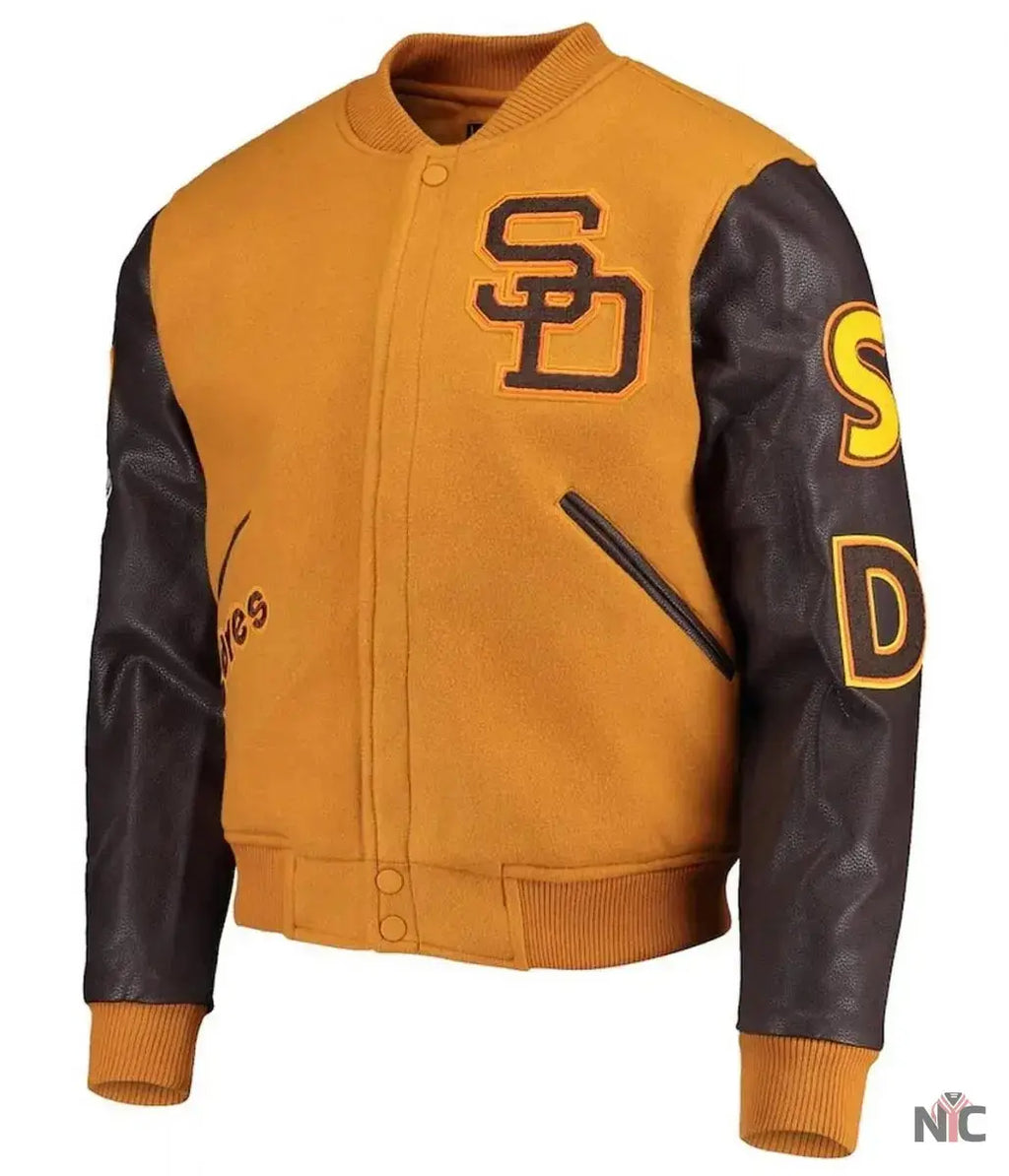 Logo San Diego Padres Full-Zip Varsity Jacket USA Jackets