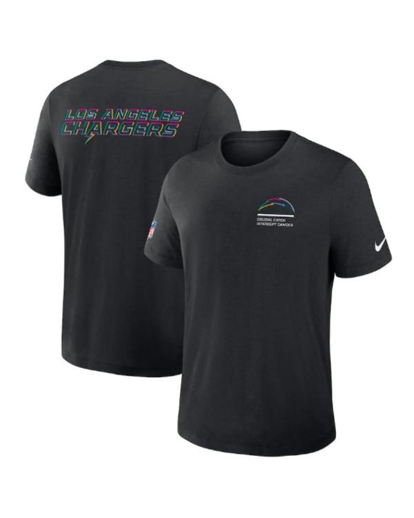 Los Angeles Chargers Black 2025 Crucial Catch Dri-Fit T-Shirt USA Jackets
