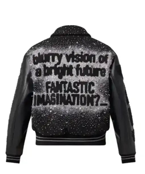 J-hope X Louis Vuitton Black Varsity Jacket USA Jackets