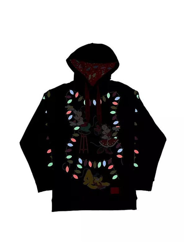 Loungefly Disney Mickey’s Light Up Decorations Christmas Sweatshirt Hoodie USA Jackets