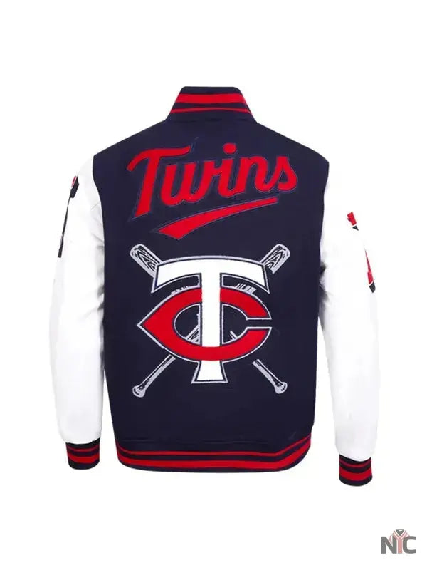 MLB Minnesota Twins Blue Varsity Bomber Jacket USA Jackets