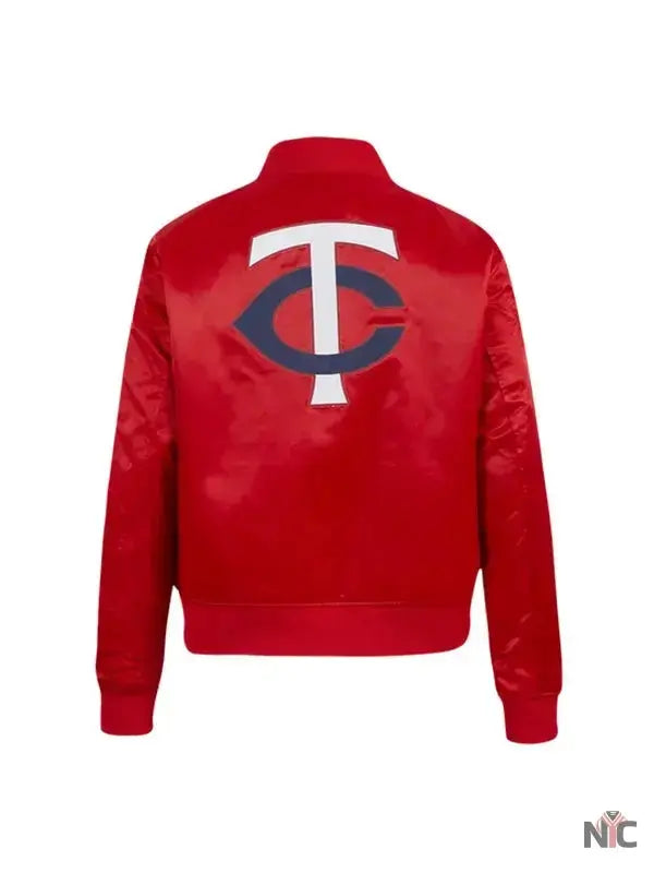 MLB Minnesota Twins Satin Varsity Jacket USA Jackets