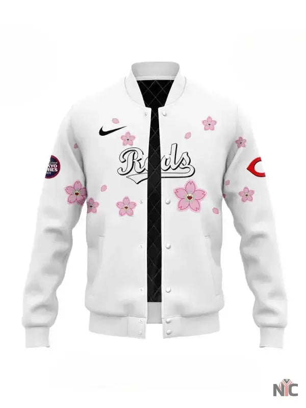 MLB Tokyo Series 2025 Cincinnati Reds Varsity Jacket USA Jackets