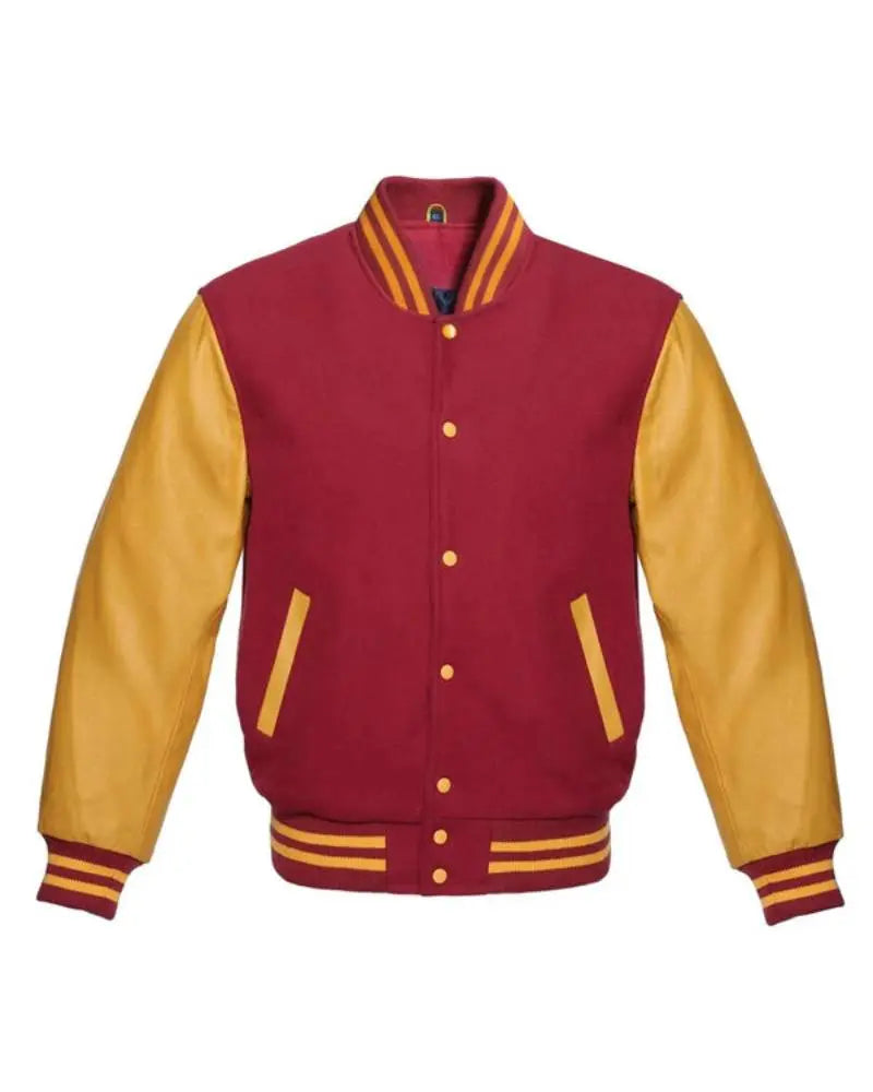 Maroon And Gold Varsity Jacket USA Jackets