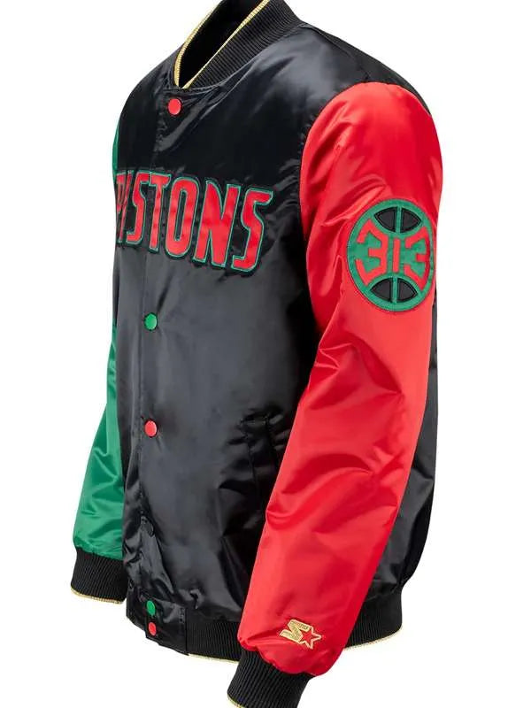 Men Detroit Pistons Varsity Jacket USA Jackets