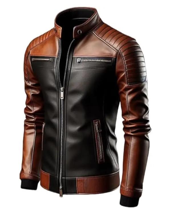 Men’s Brown Trucker Leather Jacket USA Jackets