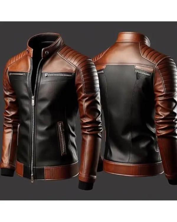 Men’s Brown Trucker Leather Jacket USA Jackets