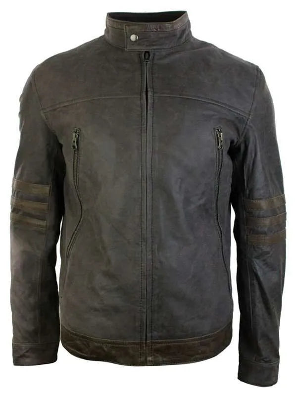 Men’s X-Men Origins Wolverine Brown Vintage Leather Jacket USA Jackets