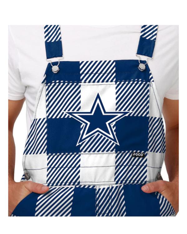 Men’s Navy Dallas Cowboys Big Logo Plaid Overall USA Jackets