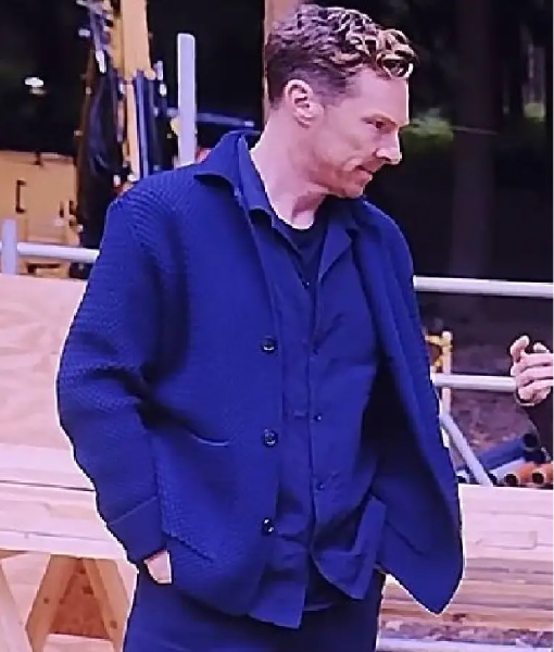 The Roses Benedict Cumberbatch Blue Crochet Coat USA Jackets