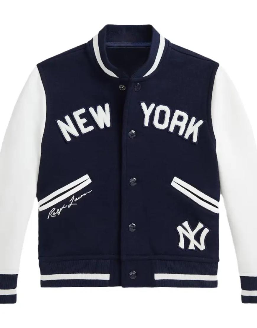 Preschool Yankees Polo Ralph Lauren Navy Fleece Jacket USA Jackets