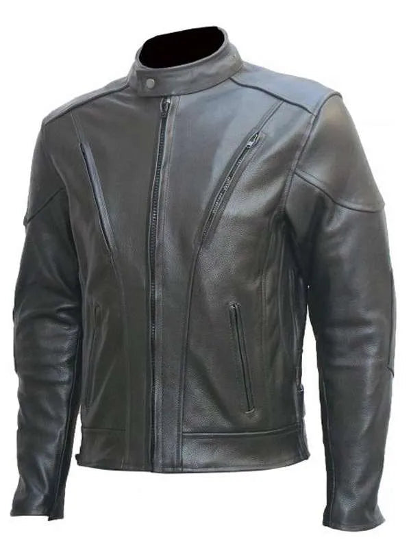 Men’s Motorcycle Riding Black Leather Jacket USA Jackets