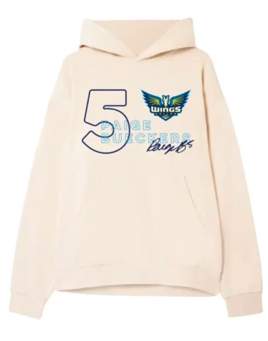 Dallas Wings Paige Bueckers Round21 Cream 2025 WNBA Hoodie USA Jackets