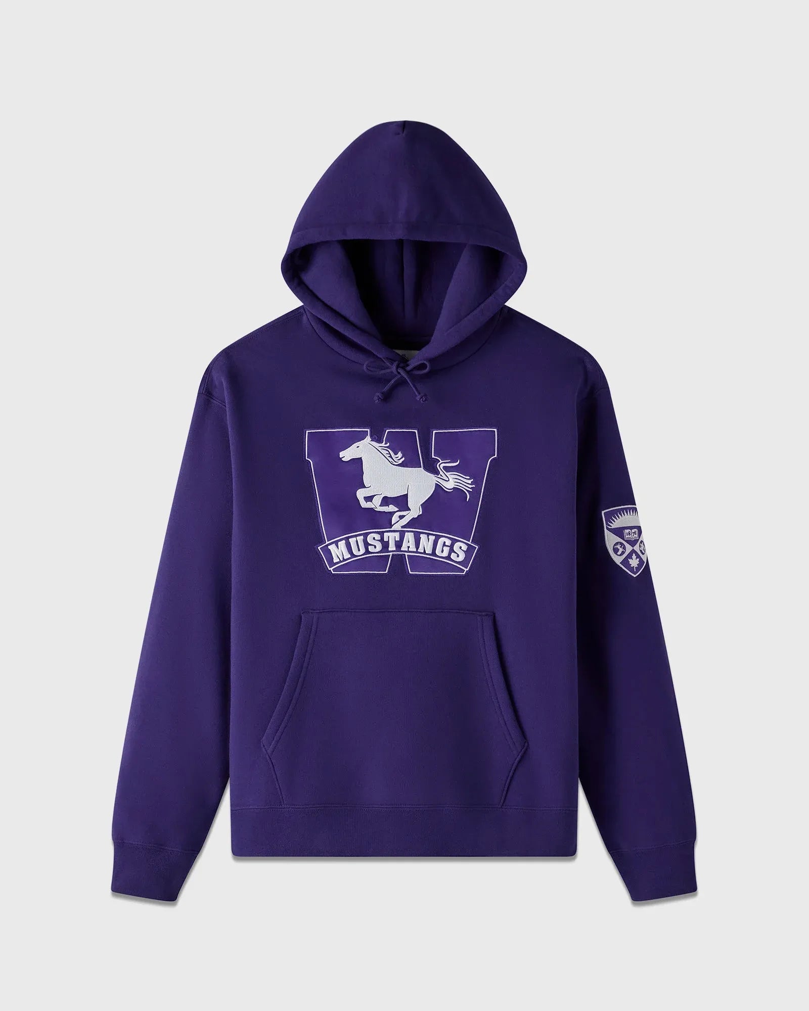 Unisex Campus Western Purple Fleece Hoodie USA Jackets