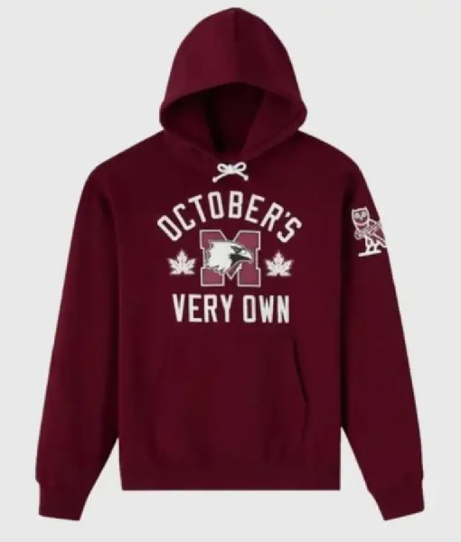 OVO McMaster University Burgundy Hoodie USA Jackets