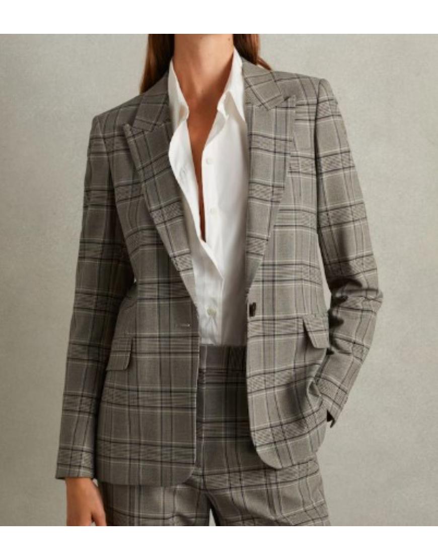 Leanne 2025 Kristen Johnston Plaid Blazer USA Jackets