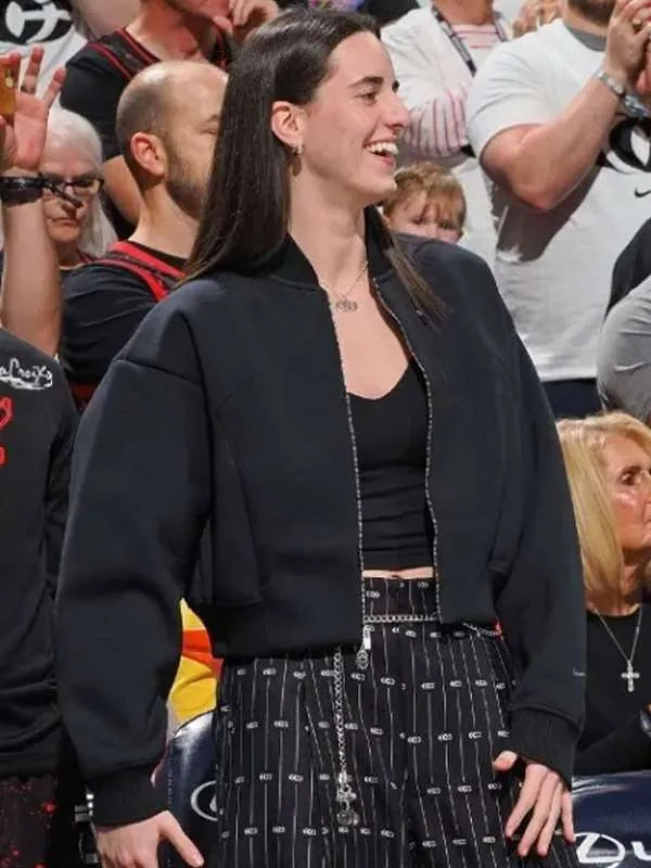 Caitlin Clark 2025 Black Bomber Jacket USA Jackets