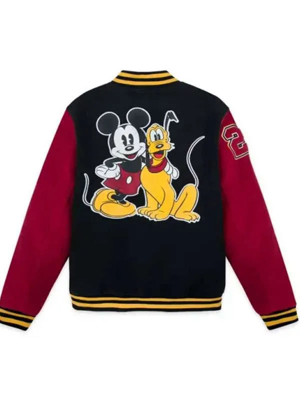 Mickey Mouse and Pluto Varsity Jacket USA Jackets