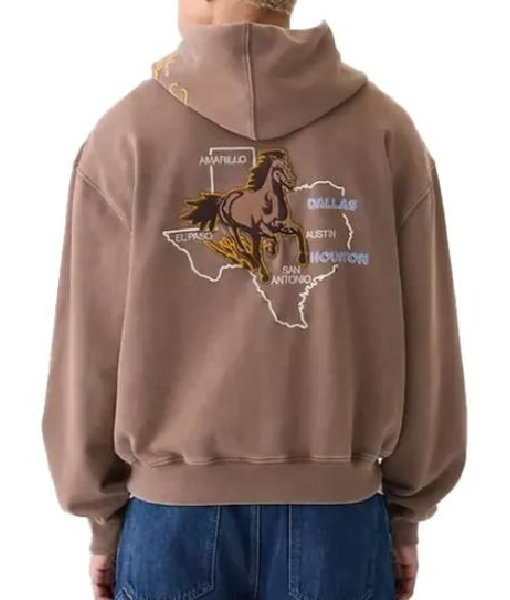 Gap Texas Brown Hoodie USA Jackets