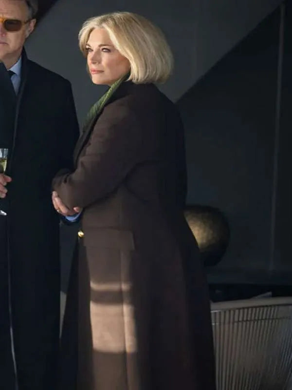 Hannah Waddingham The Woman in Cabin 10 Brown Coat USA Jackets