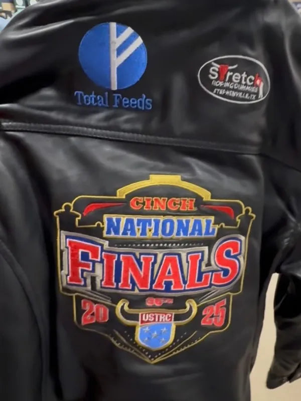 USTRC 2025 Finals Black Leather Jacket USA Jackets