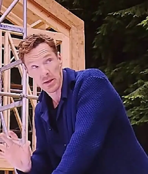 The Roses Benedict Cumberbatch Blue Crochet Coat USA Jackets