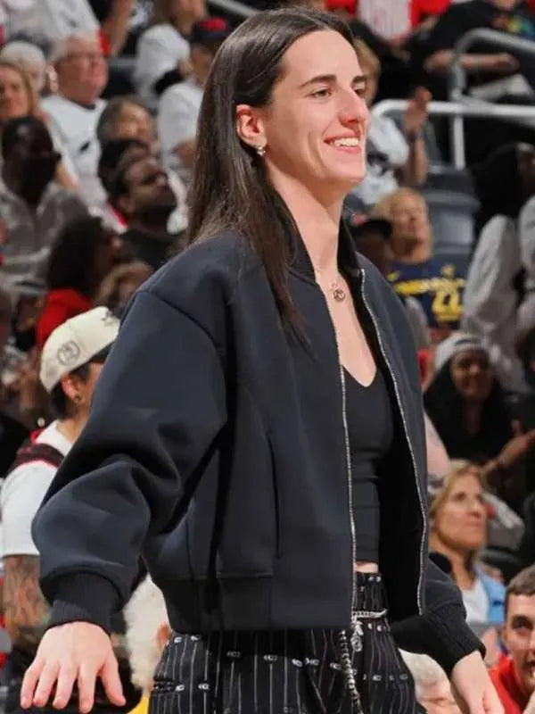 Caitlin Clark 2025 Black Bomber Jacket USA Jackets