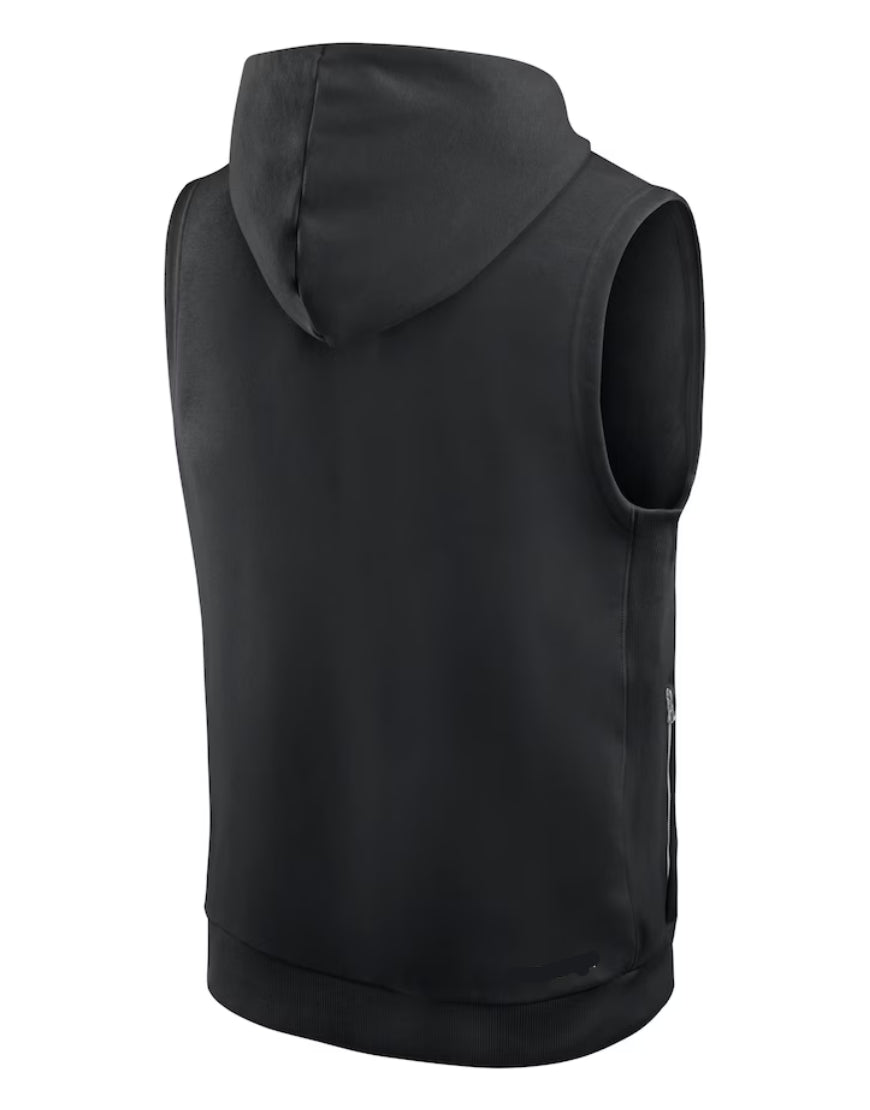 Mike Tomlin Pittsburgh Steelers Black Sideline Sleeveless Hoodie USA Jackets