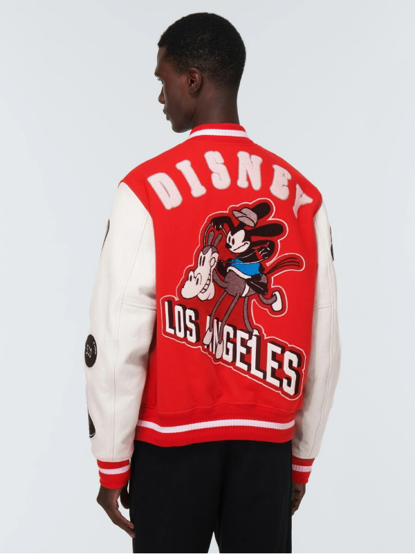 Givenchy - x Disney® leather-trimmed wool-blend varsity jacket USA Jackets