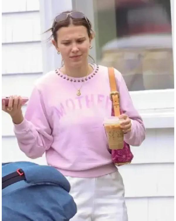 Millie Bobby Brown East Hampton Mother Sweatshirt USA Jackets
