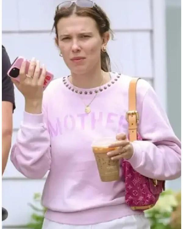 Millie Bobby Brown East Hampton Mother Sweatshirt USA Jackets