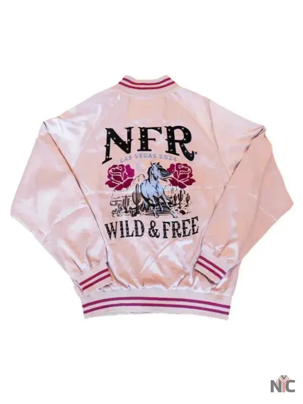 NFR Las Vegas 2024 Wild & Free Varsity Jacket USA Jackets