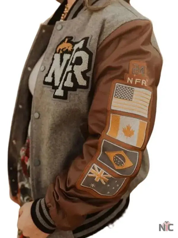 NFR Rodeo Las Vegas 2024 Varsity Bomber Jacket USA Jackets