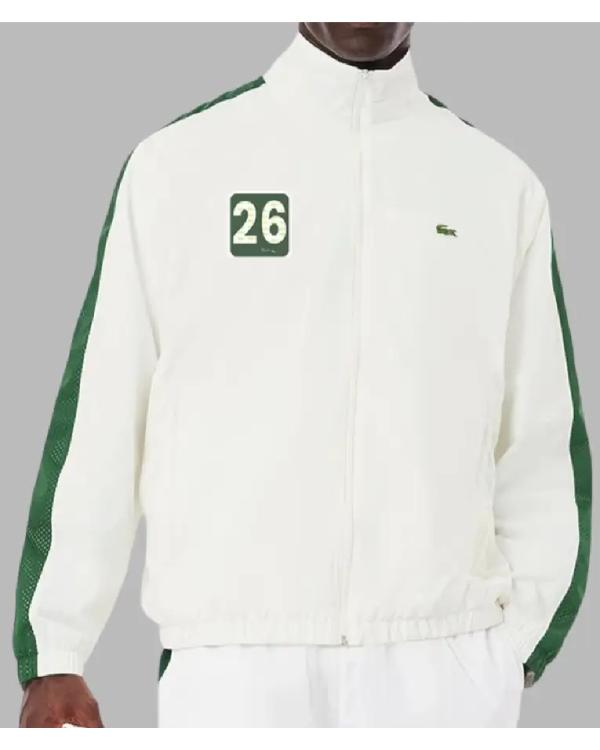 Novak Djokovic 26 Lacoste White Jacket USA Jackets