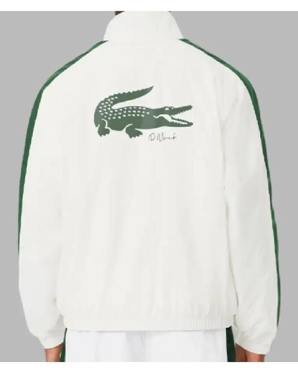 Novak Djokovic 26 Lacoste White Jacket USA Jackets