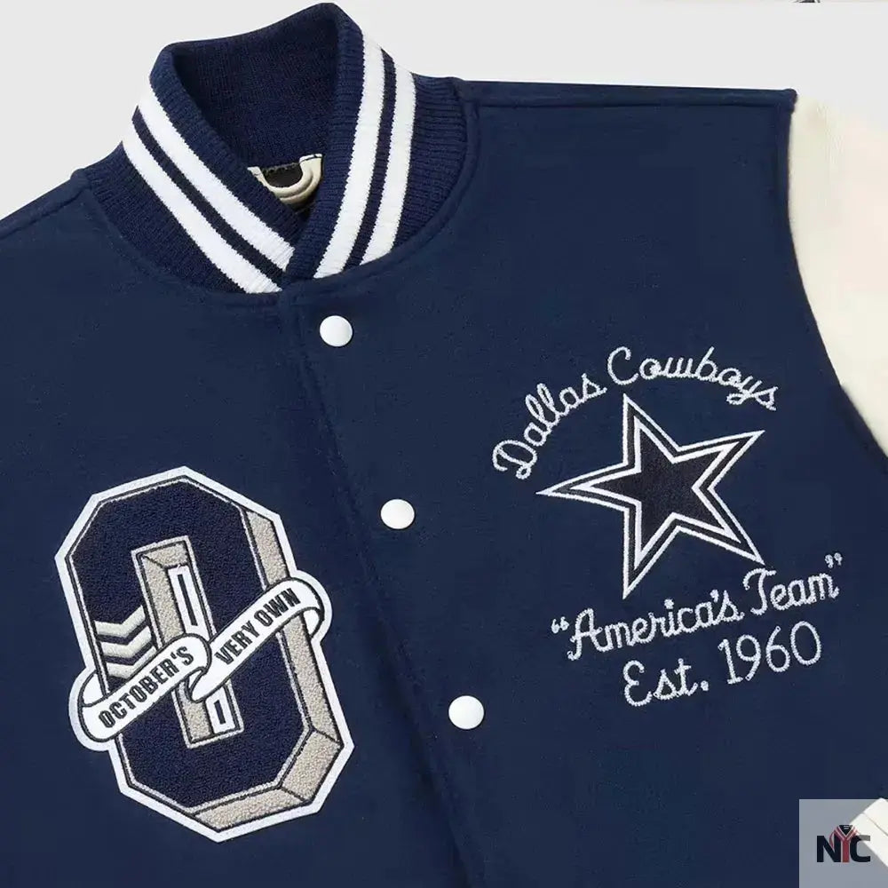 OVO X NFL Dallas Cowboys Varsity Jacket USA Jackets