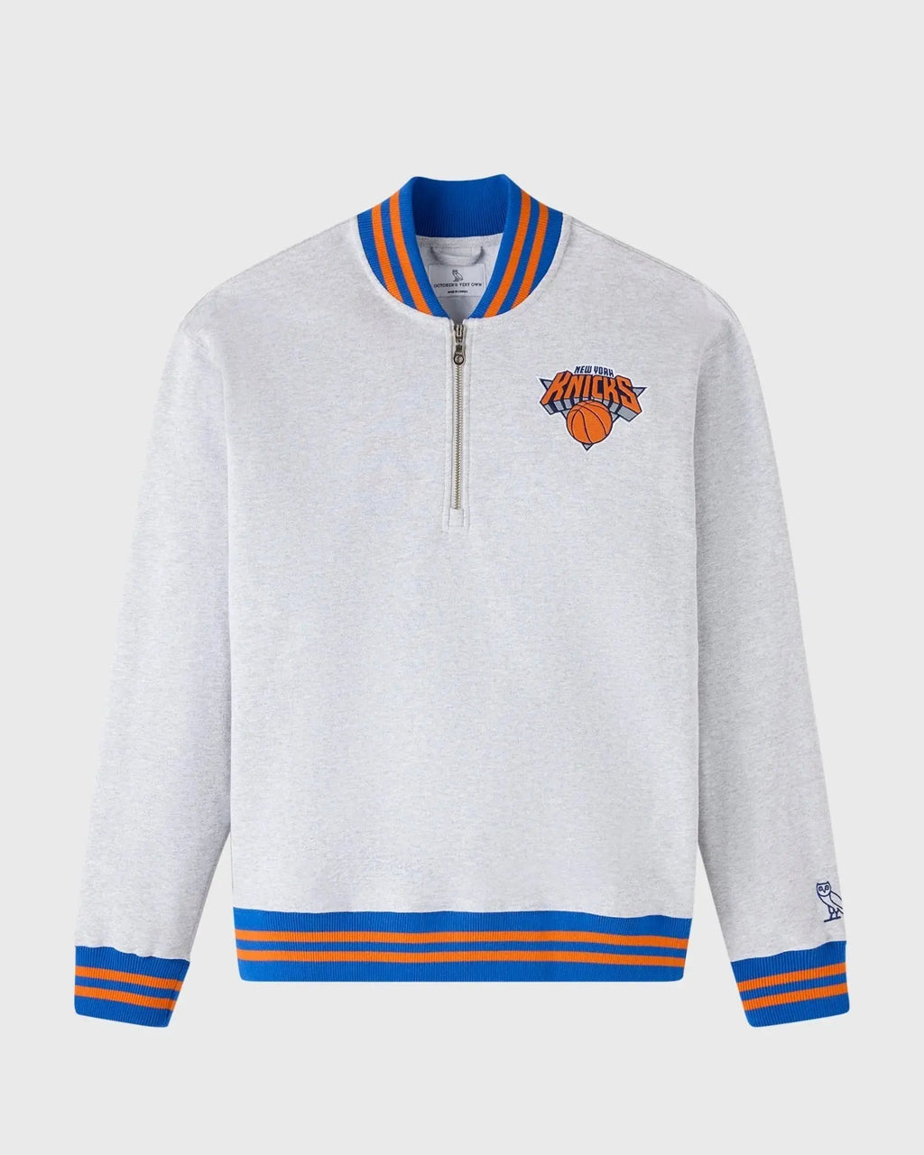 OVO X NBA New York Knicks Quarter-zip Mockneck Sweatshirt USA Jackets