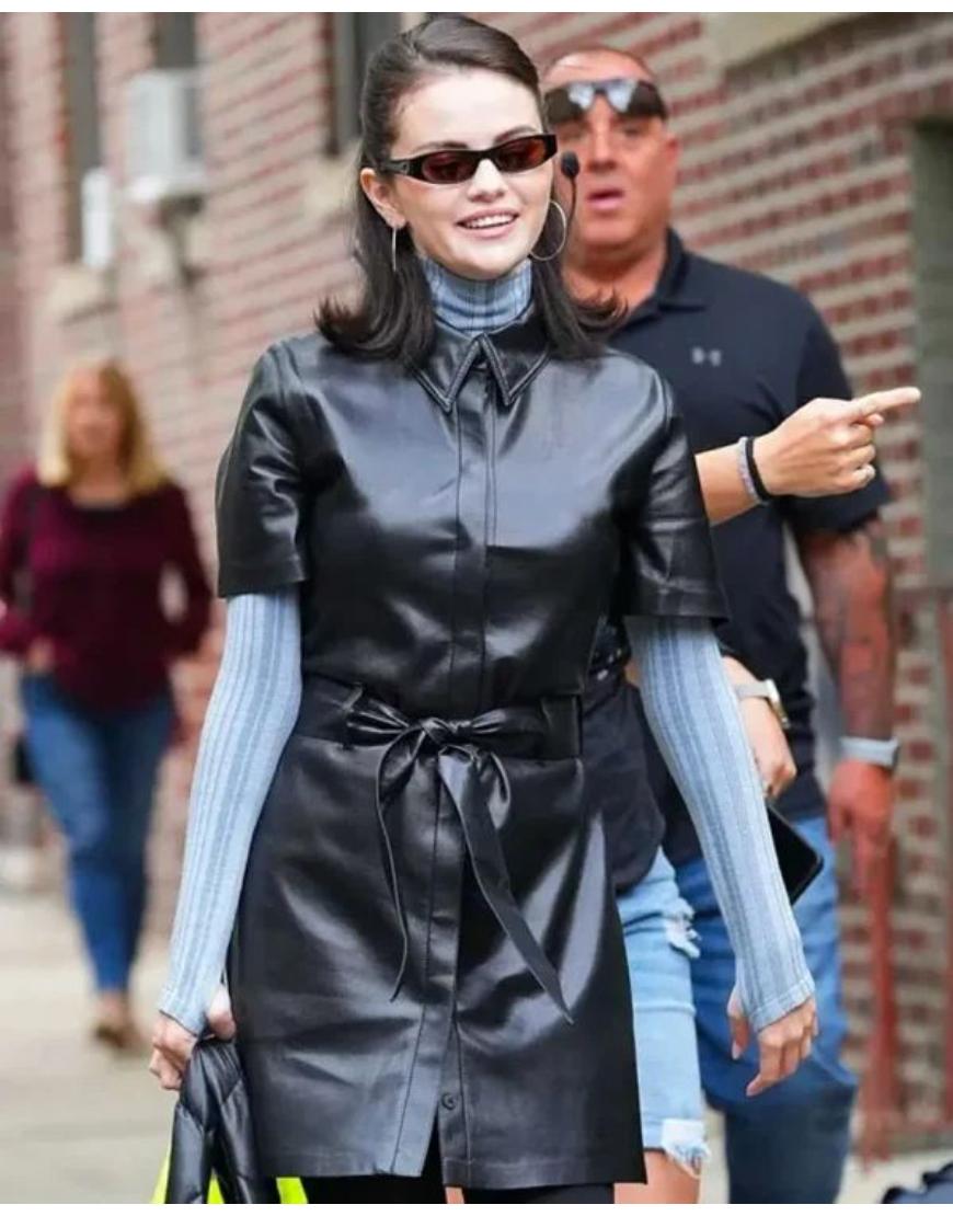 Only Murders In The Building S05 Selena Gomez Leather Dress USA Jackets