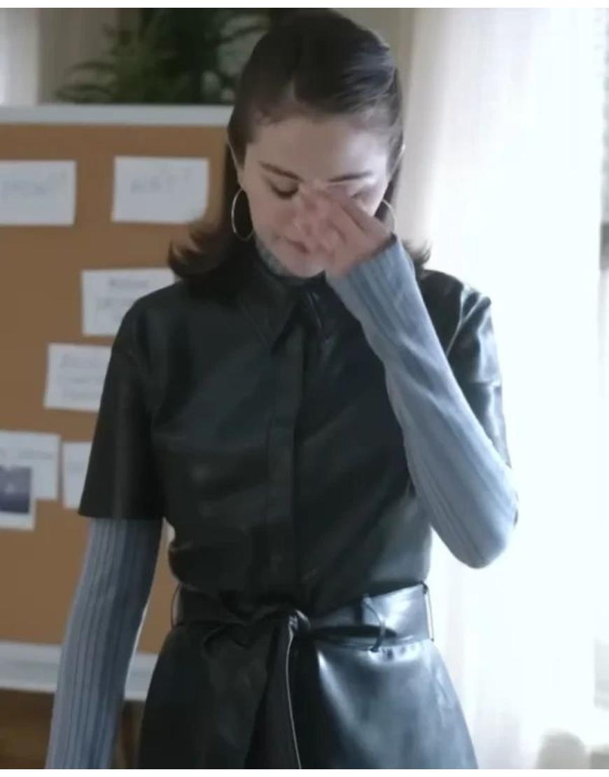 Only Murders In The Building S05 Selena Gomez Leather Dress USA Jackets