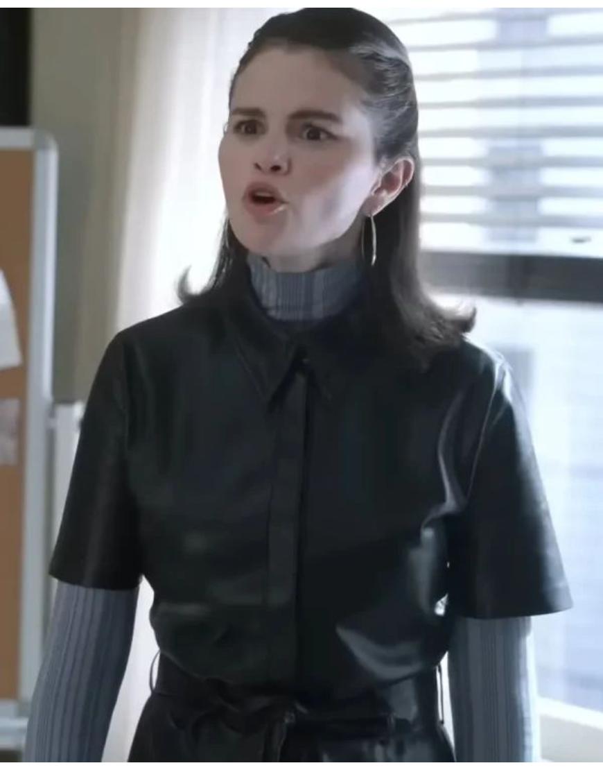 Only Murders In The Building S05 Selena Gomez Leather Dress USA Jackets